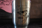 Cowboy Skull Green Tumbler - Custom Orders Available