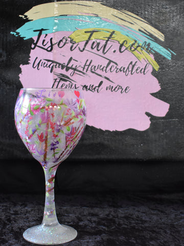 Live Laugh and Love Wine Glass