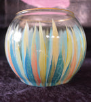 Painted Cracked Glass Vase