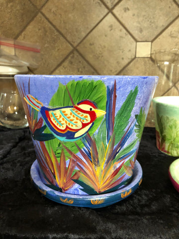 Hand Painted Flower Pot