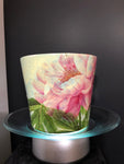 Caspari Blush Floral Clay Flower Pot