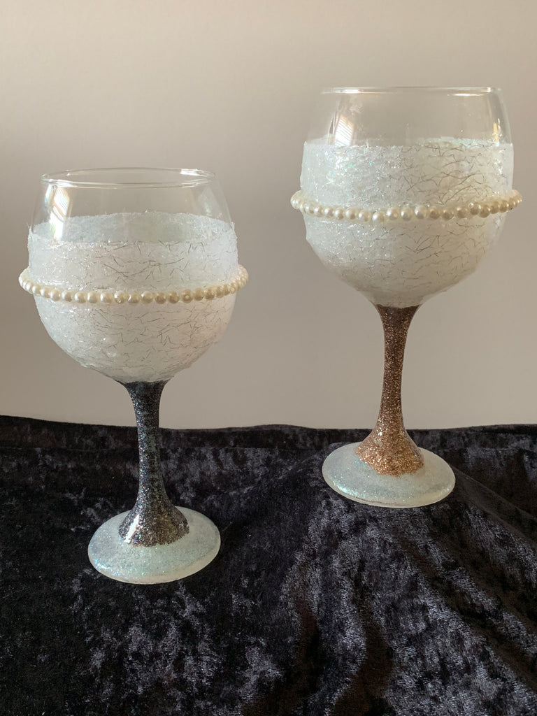 Custom Bling Wine glass